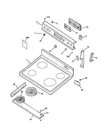 Control panel & cooktop