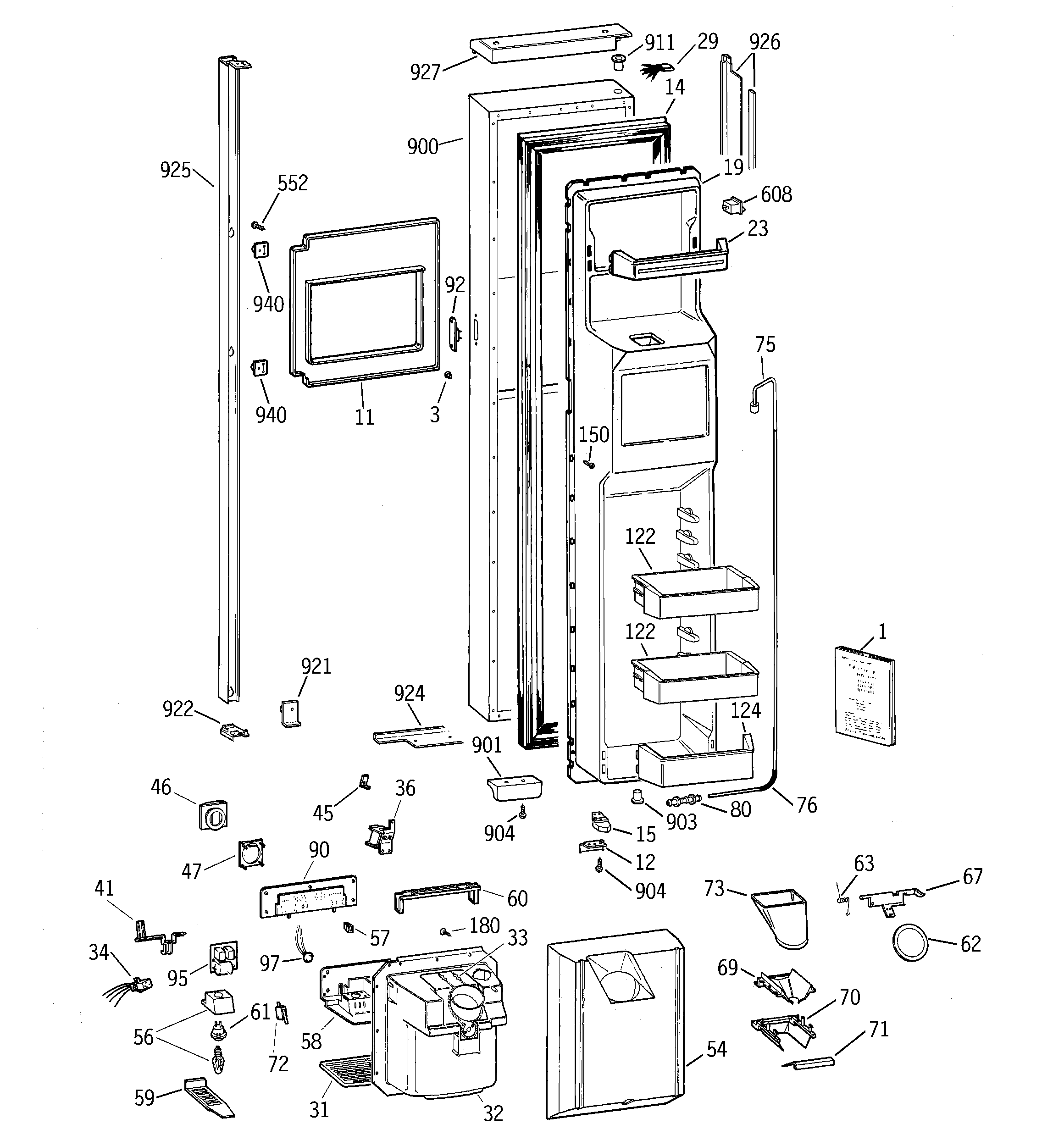 Freezer door