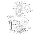 GE WSM2700TDWAB washer-tubs, hoses & motor diagram