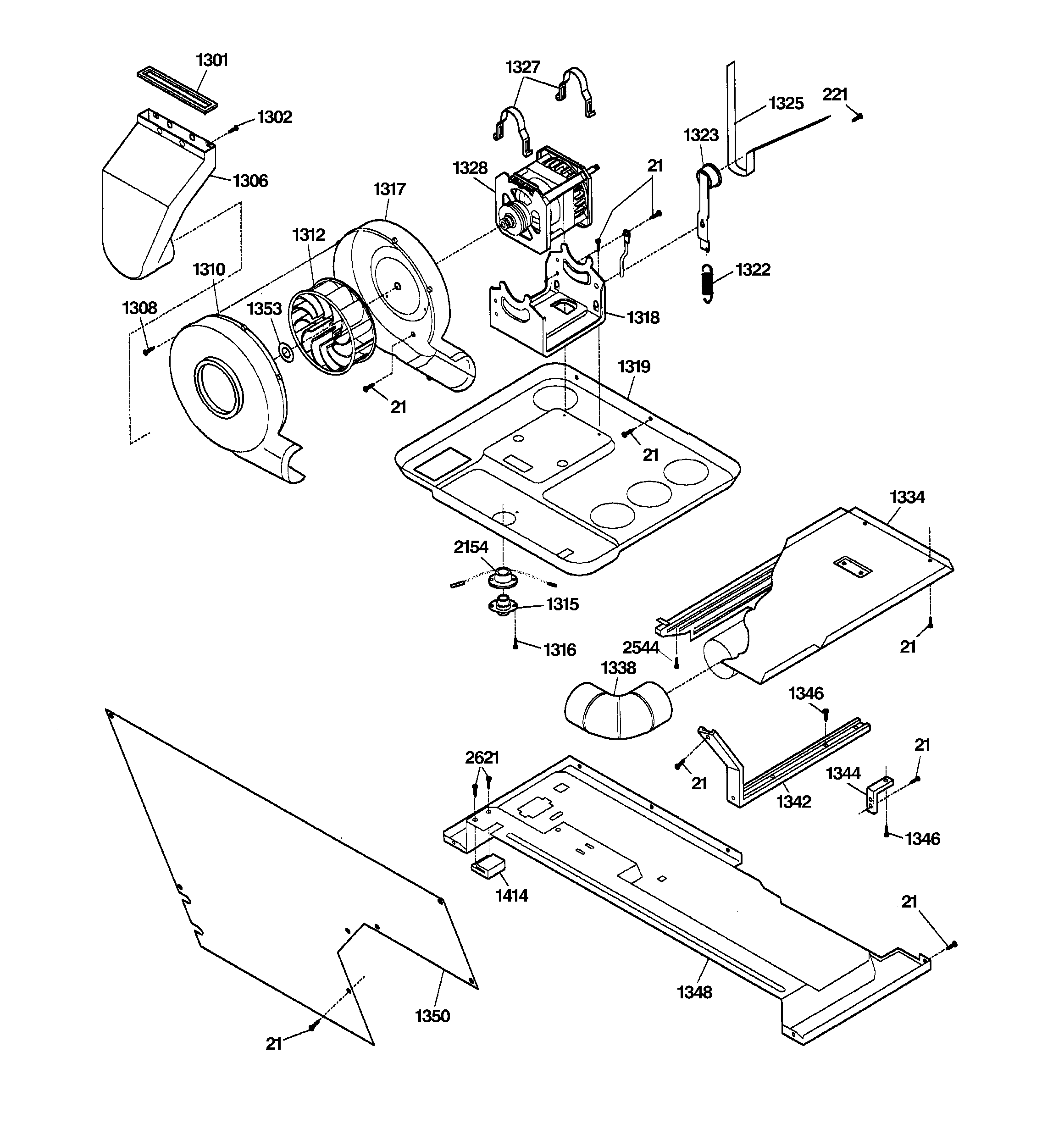 DRYER MOTOR, BLOWER & BELT