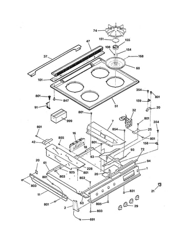 Control panel & cooktop