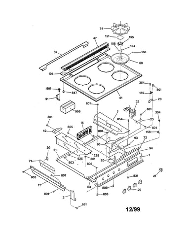 Control panel & cooktop