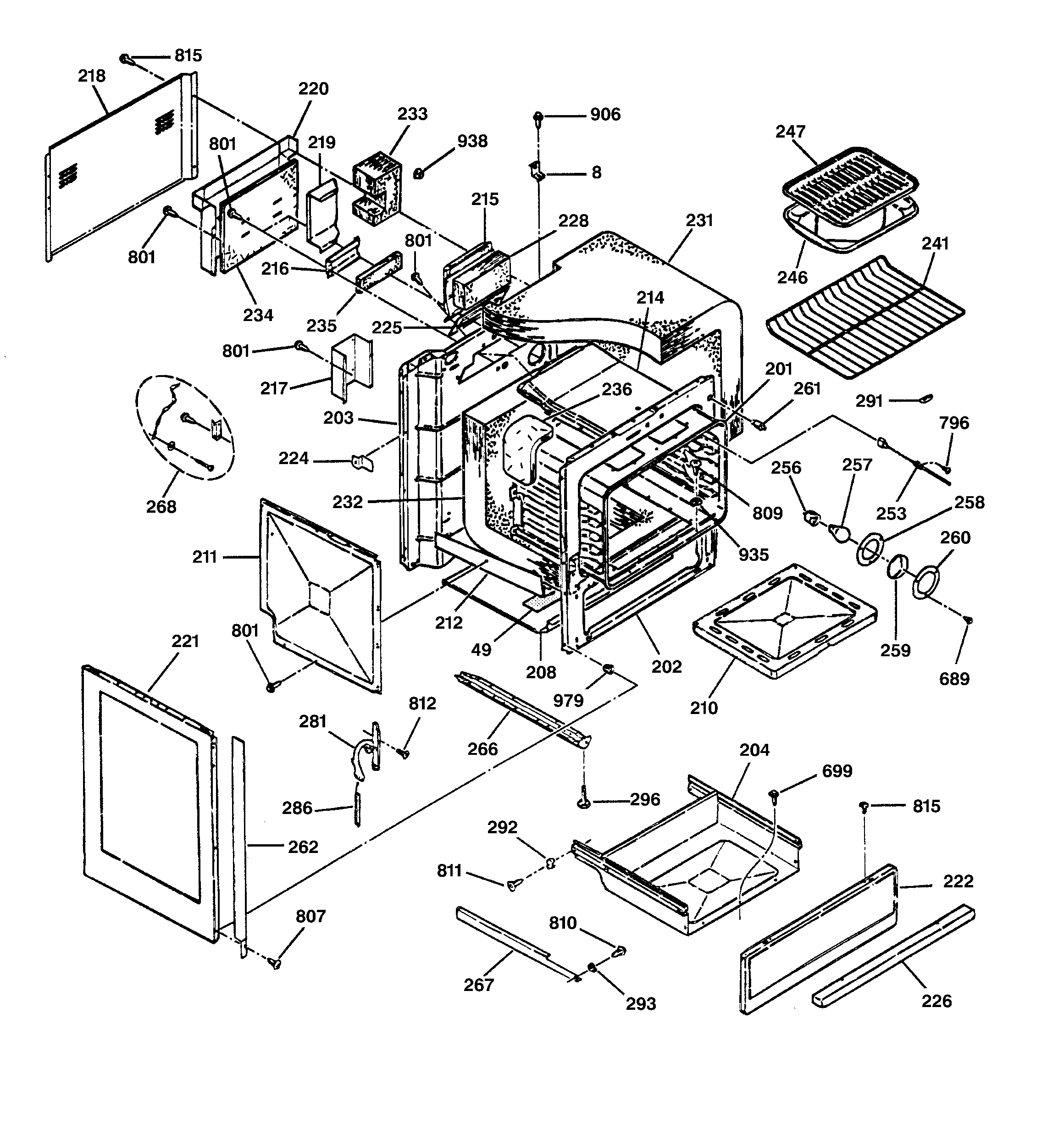 Body & drawer parts