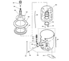 GE WSKS2060T1WB agitator, basket & tub parts diagram