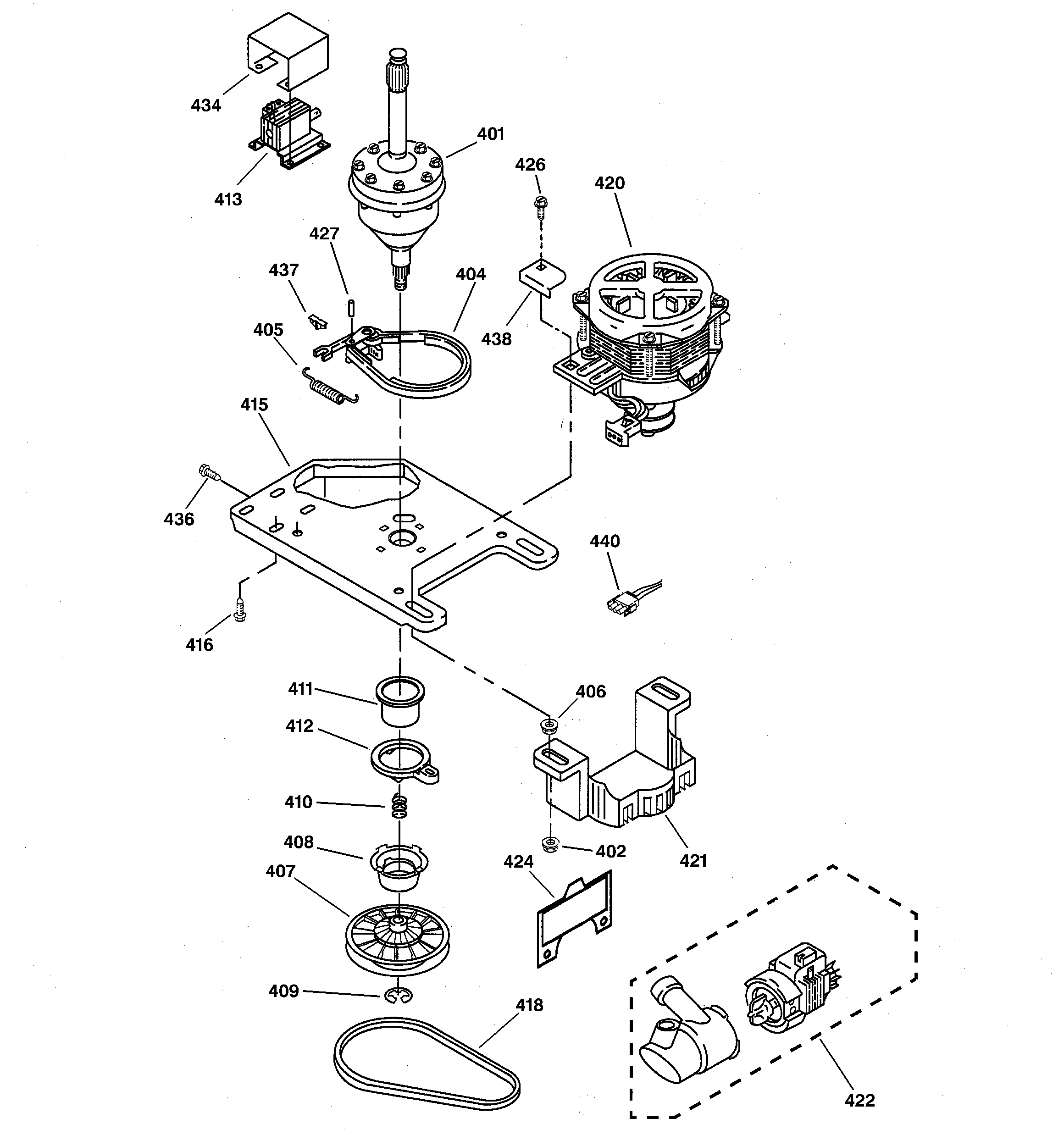 Brake, clutch, gearcase, motor & pu