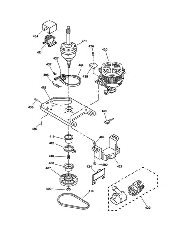 Brake, clutch, gearcase, motor & pu