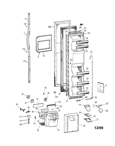 Freezer door