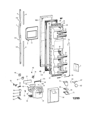 Freezer door