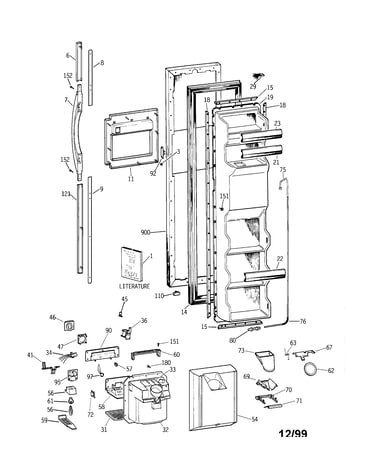 Freezer door