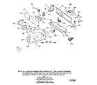 GE WLCD1030Y0WC backsplash & coin box assembly diagram