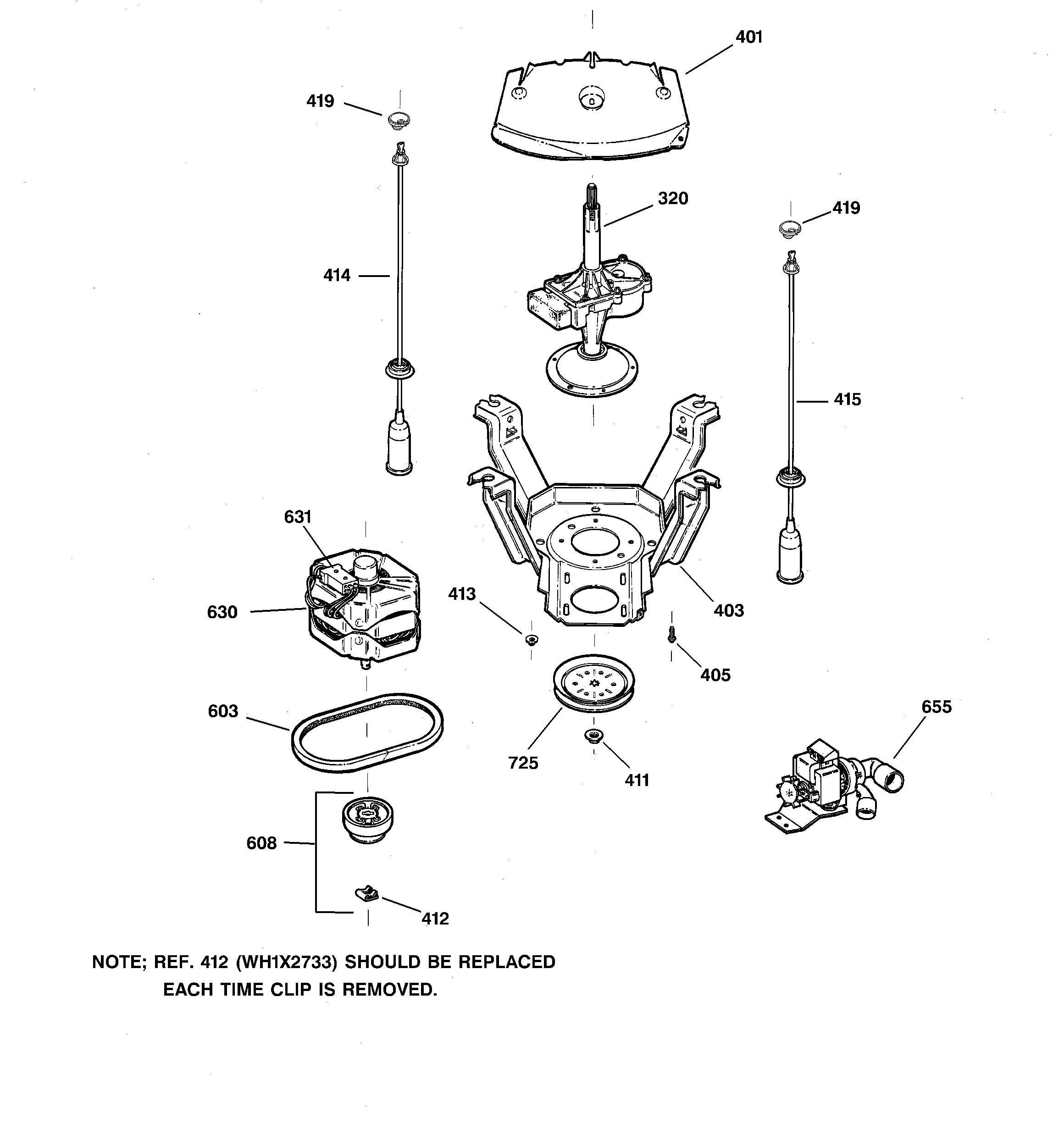 Suspension, pump & drive components