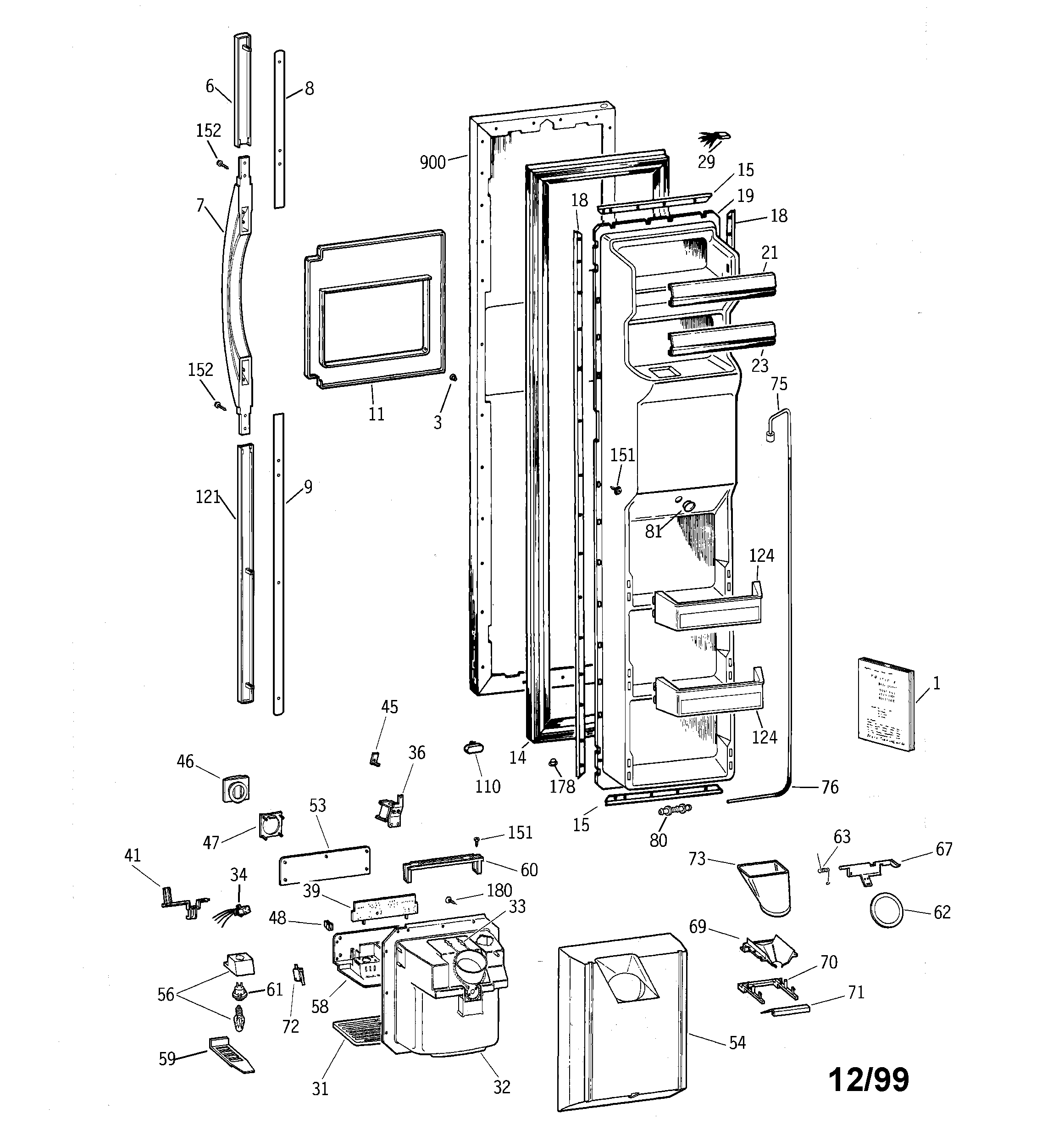 Freezer door