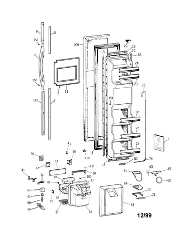 Freezer door