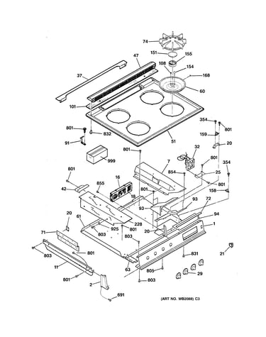 Control panel & cooktop