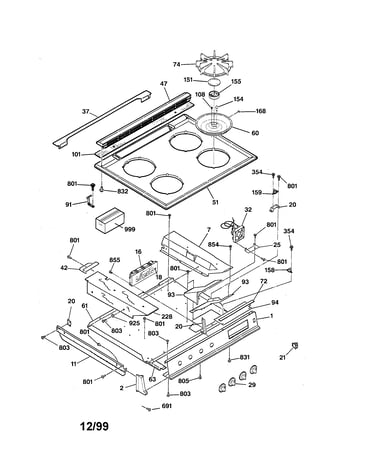 Control panel & cooktop