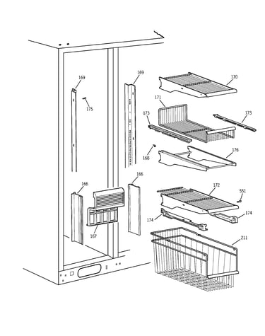 Freezer shelves