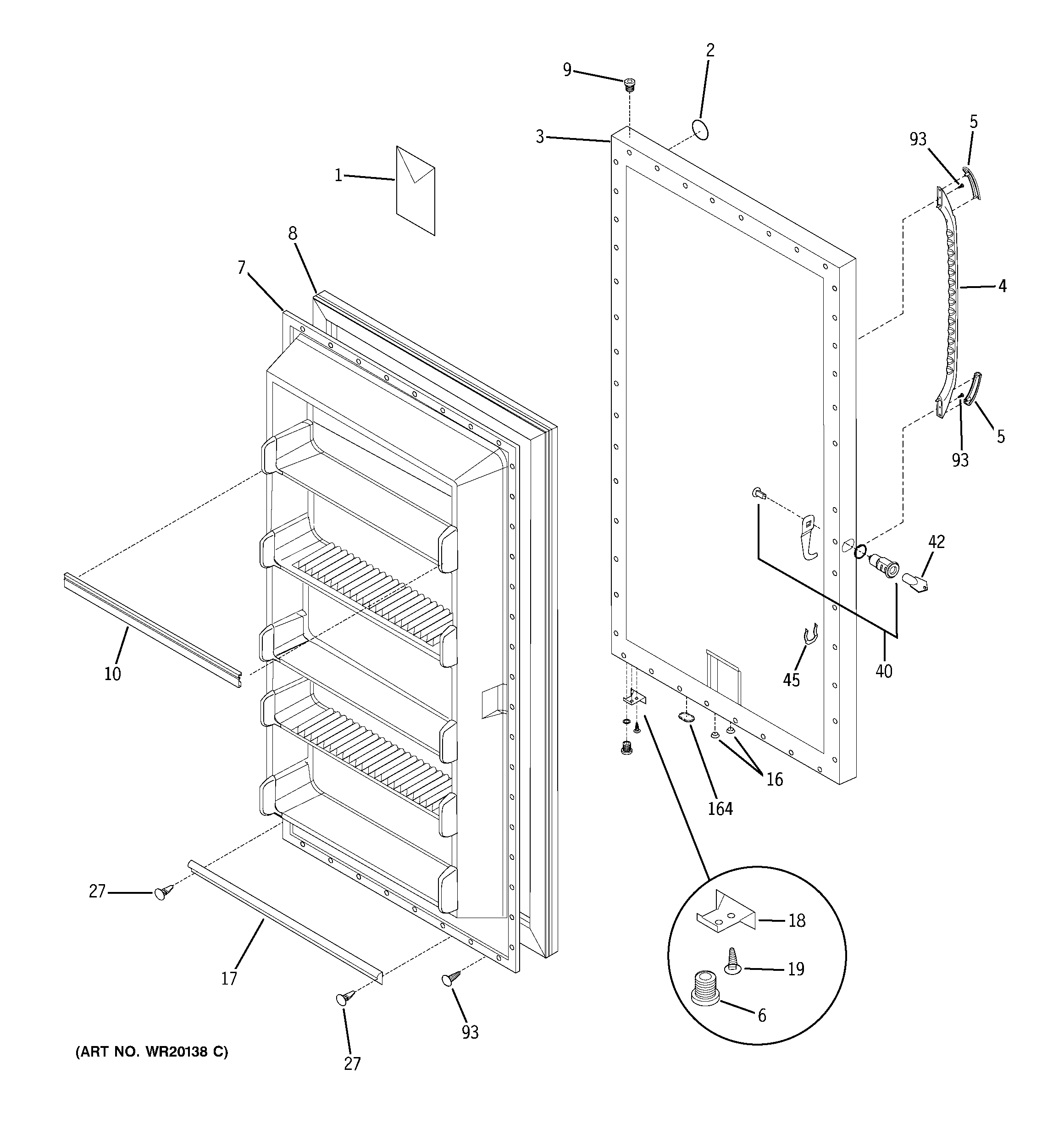 Freezer door