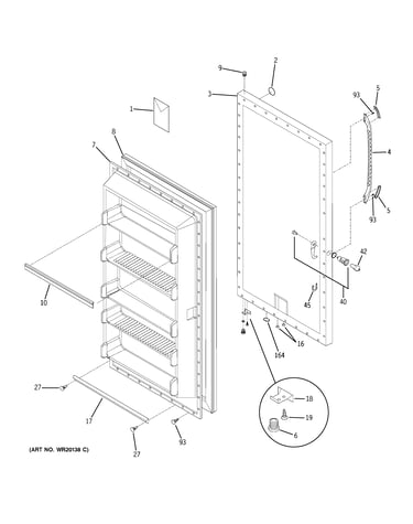 Freezer door