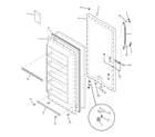 GE FUF20DTBRWH freezer door diagram