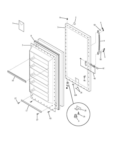 Freezer door