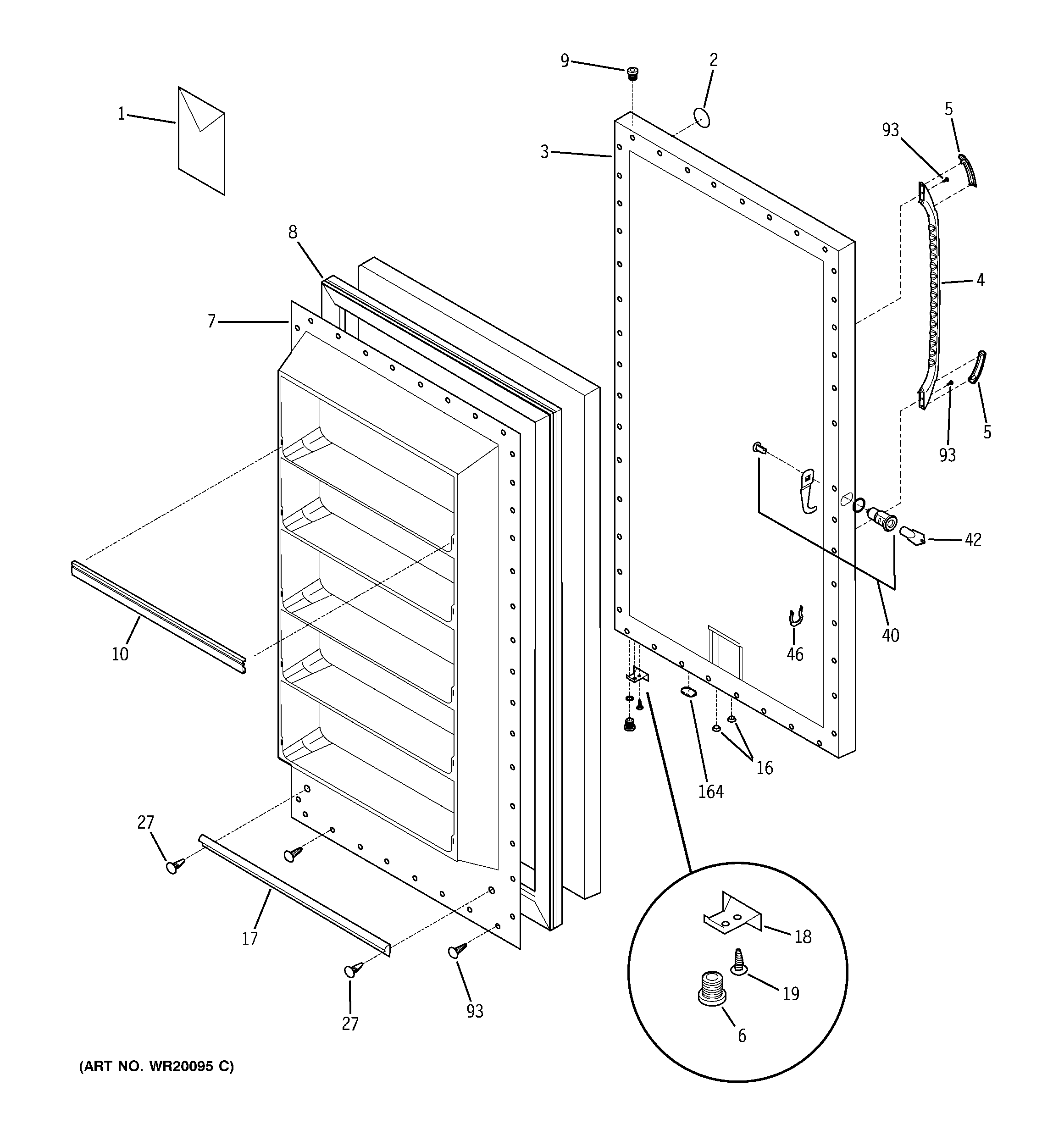 Freezer door