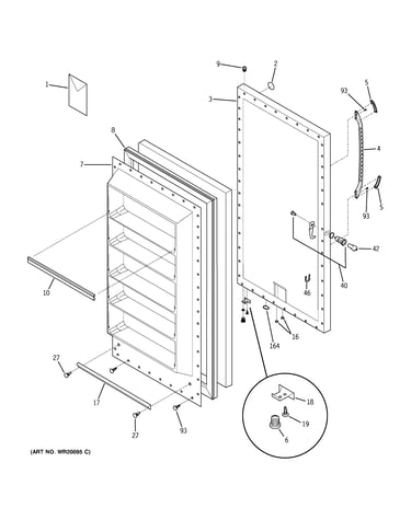 Freezer door
