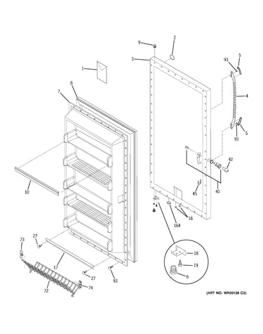 Freezer door
