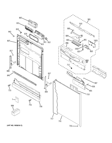 Escutcheon & door assembly