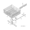 GE GLD5611L20WW upper rack assembly diagram