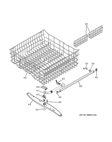 Upper rack assembly
