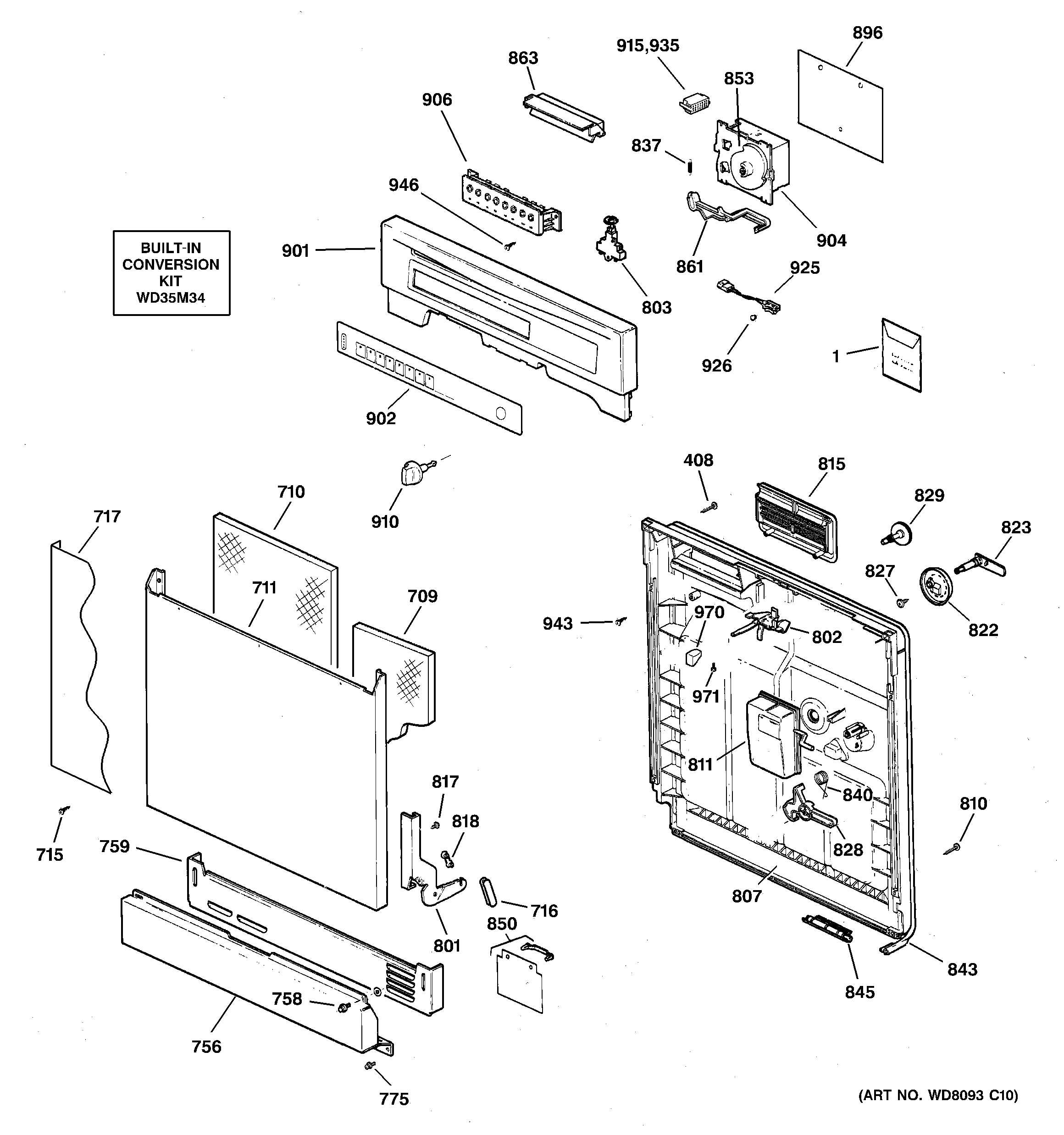 ESCUTCHEON & DOOR ASSEMBLY