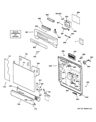 Escutcheon & door assembly