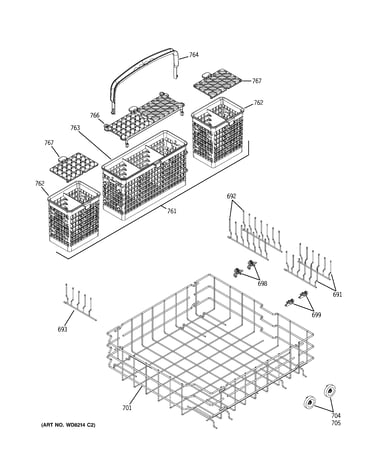 Lower rack assembly