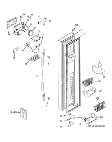 Freezer door