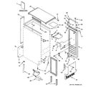 GE ZDI15CWWP cabinet, liner & door parts diagram