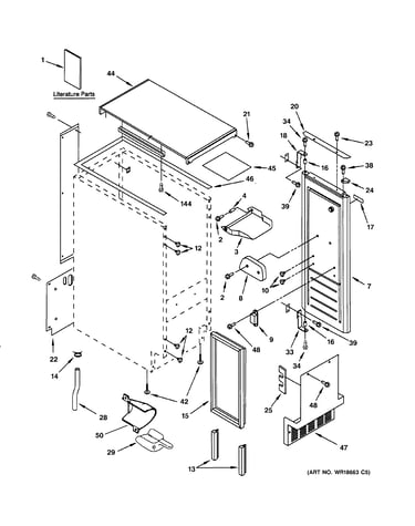 Cabinet, liner & door parts
