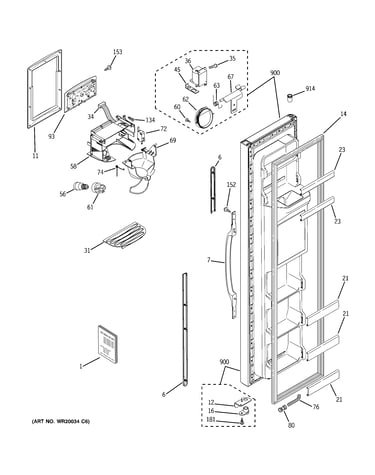 Freezer door