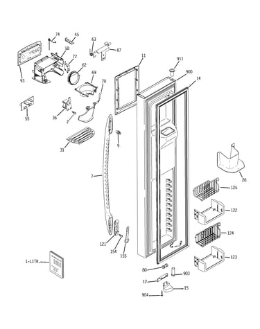 Freezer door