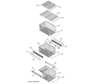 GE PCF23NGTACC freezer shelves diagram