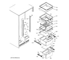 GE GSL22JFTBBS fresh food shelves diagram