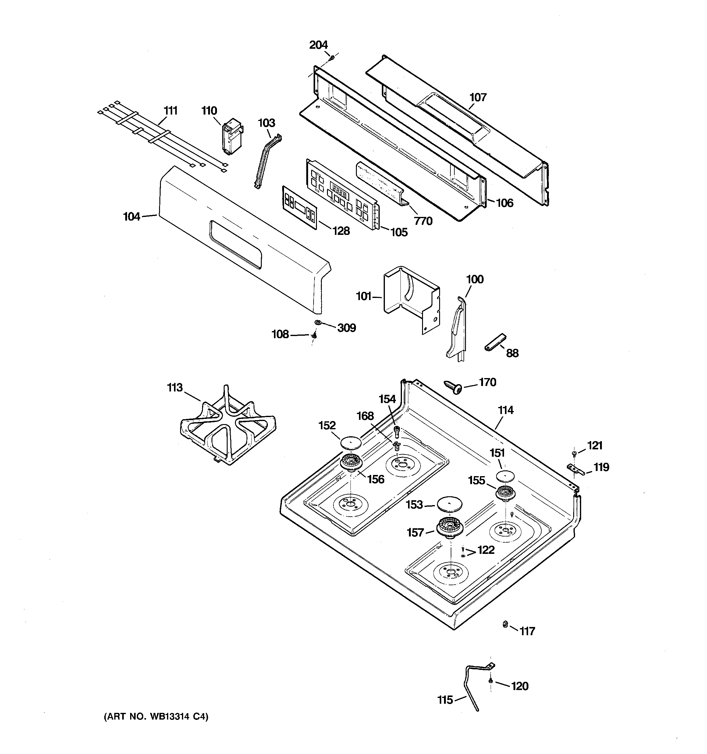 CONTROL PANEL & COOKTOP