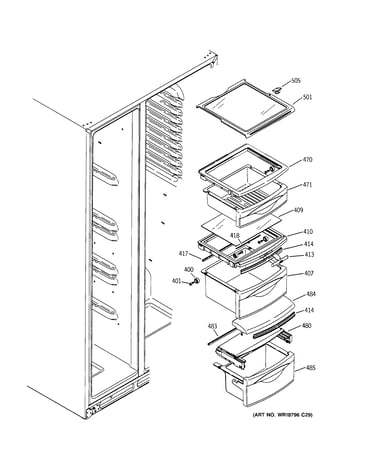 Fresh food shelves
