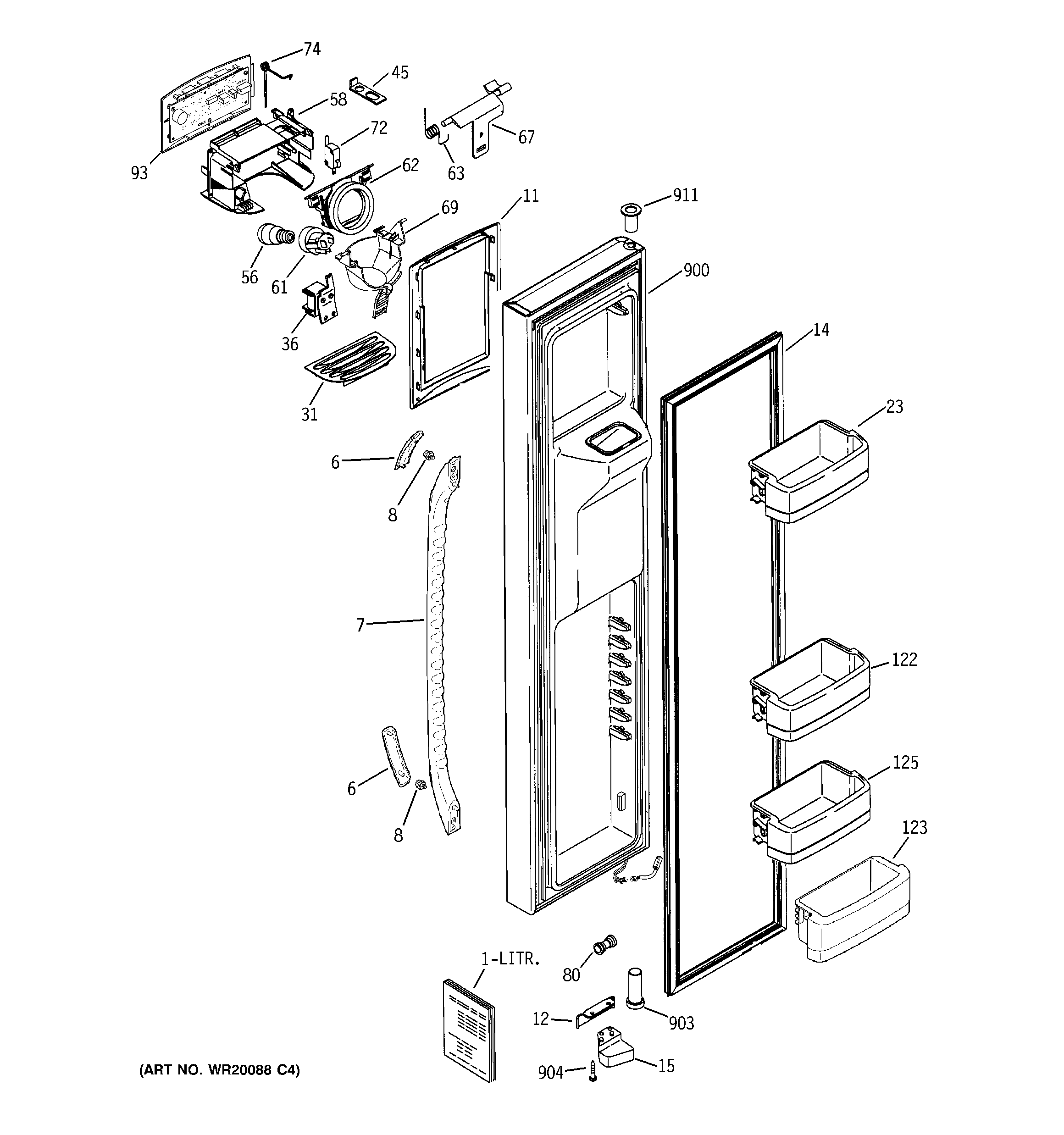 Freezer door