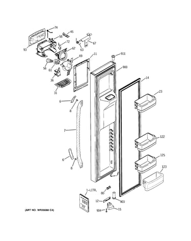 Freezer door