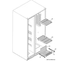 GE GSS25WSTBSS freezer shelves diagram