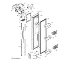 GE PSE25NGTEFBB freezer door diagram