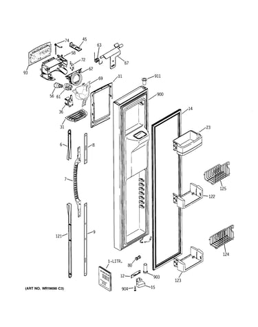 Freezer door