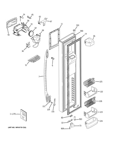 Freezer door