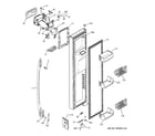 GE PSK25NGSECCC freezer door diagram