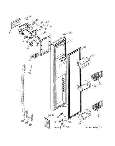 Freezer door